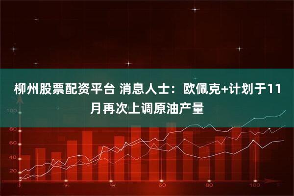 柳州股票配资平台 消息人士：欧佩克+计划于11月再次上调原油产量