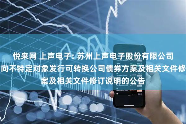 悦来网 上声电子: 苏州上声电子股份有限公司关于调整公司向不特定对象发行可转换公司债券方案及相关文件修订说明的公告